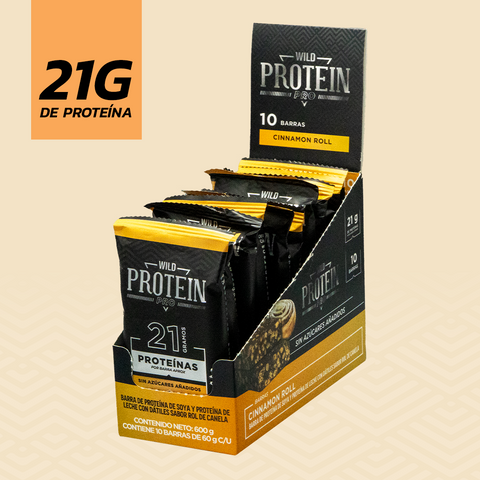 Barrita Wild Protein Pro Cinnamon Roll 10 unidades