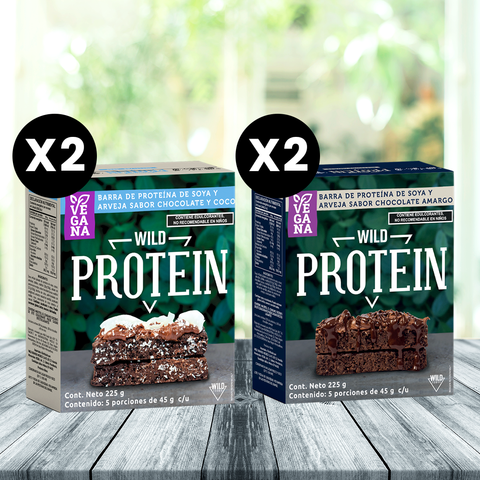 Vegan Pack Protein 20 unidades (4 cajas)