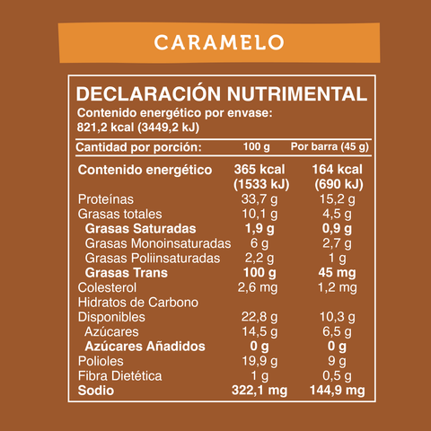 Barra de Proteína Sabor Caramelo 5 unidades