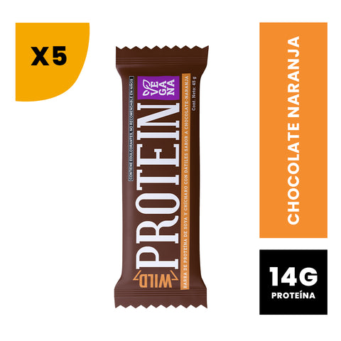 Barra de Proteína Sabor Chocolate Naranja 5 unidades