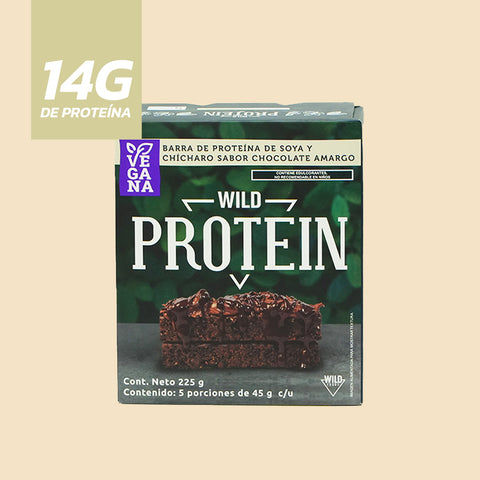 Barra de Proteína Vegana sabor Chocolate Amargo 5 unidades