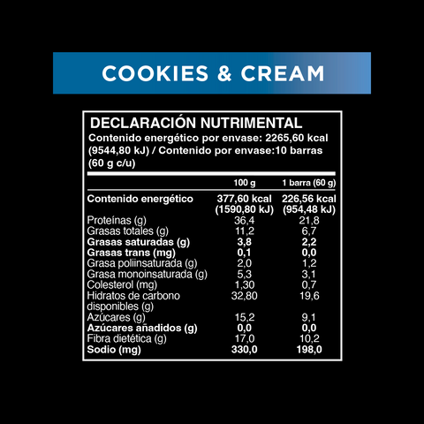 Barrita Wild Protein Pro Cookies & Cream 10 unidades