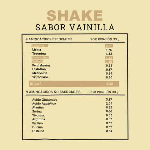 Shake en polvo sabor Vainilla 495 grs
