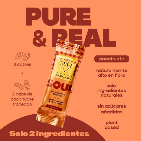 Barra Wild Soul sabor Cacahuate 12 unidades
