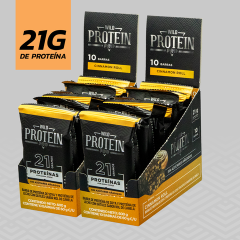 Pack 2 x Wild Protein Cinnamon Roll 10 unidades