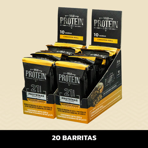 Pack 2 x Wild Protein Cinnamon Roll 10 unidades