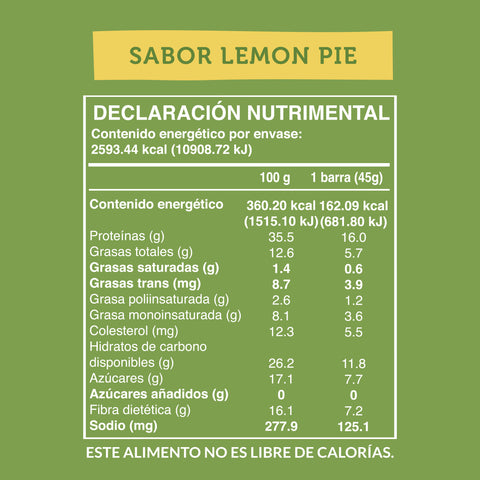Barra de Protein Sabor Lemon Pie 16 unidades