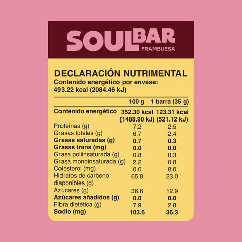 Barra Wild Soul sabor Frambuesa 4 unidades