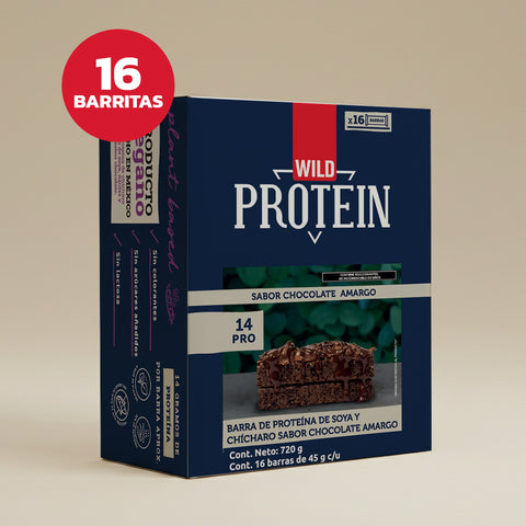 Barra de Proteína Vegana sabor Chocolate Amargo 16 unidades