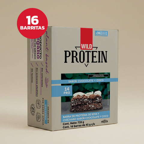 Barra de Proteína Vegana sabor Chocolate Coco 16 unidades