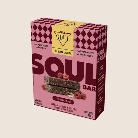 Barra Wild Soul sabor Frambuesa 4 unidades