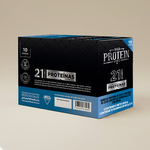 Barrita Wild Protein Pro Cookies & Cream 10 unidades