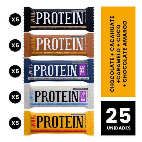 Wild Protein Pack 5 unidades todos los sabores (5 cajas)
